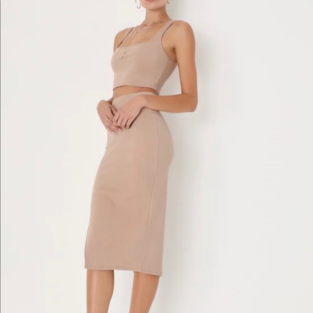 Lulu’s Matching Ribbed Set Xs - image 1